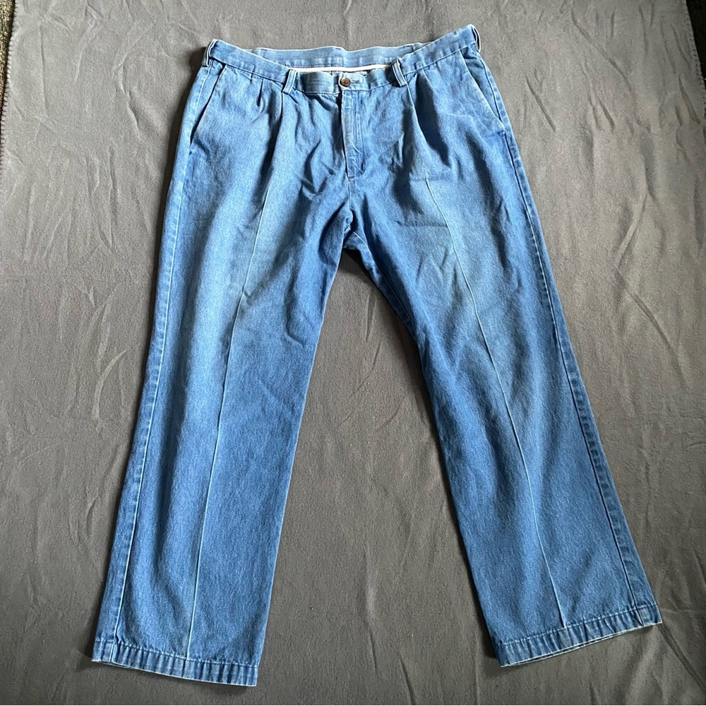 Haggar Clothing Jeans Mens‎ Size 40X30 Blue Denim Side Pockets